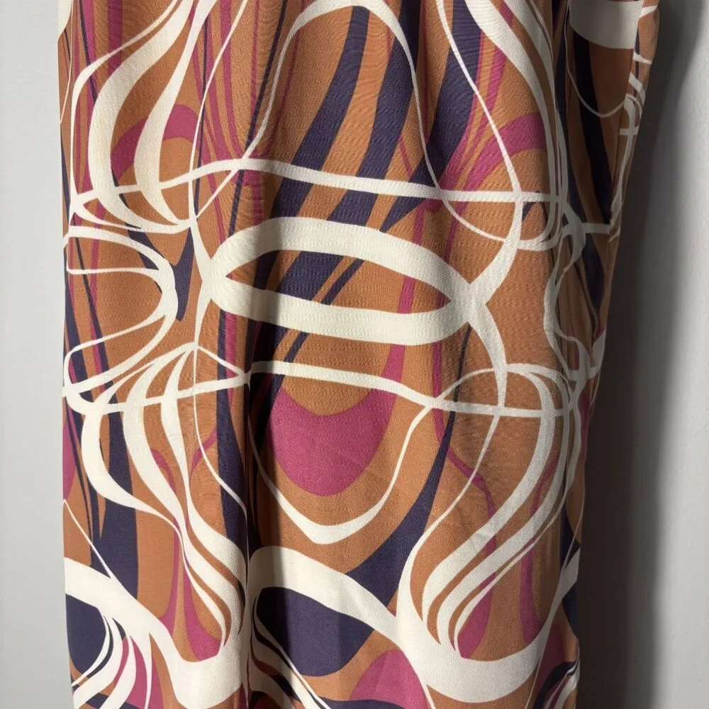 Banana Republic Womens Sleeveless Multicolor Swirl Print Dress Size 6 - Picture 5 of 11